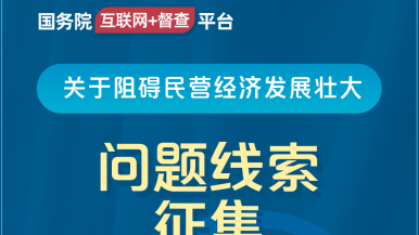 操女人逼嗨翻天真幸福国务院“互联网+督查”平台公开征集阻碍民营经济发展壮大问题线索